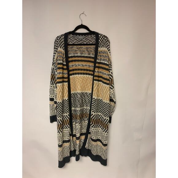 Midi Cardigan Open Multi Knit Boho Causal Classic Womens Size 1X - Picture 1 of 11